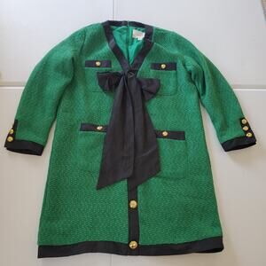 Pomander Place Green and Black Mini Dress